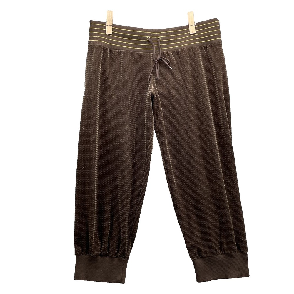 VTG Rocawear Velvet Track Pant Women XL Crop Athleisure Sport 90s Streetwear Y2K